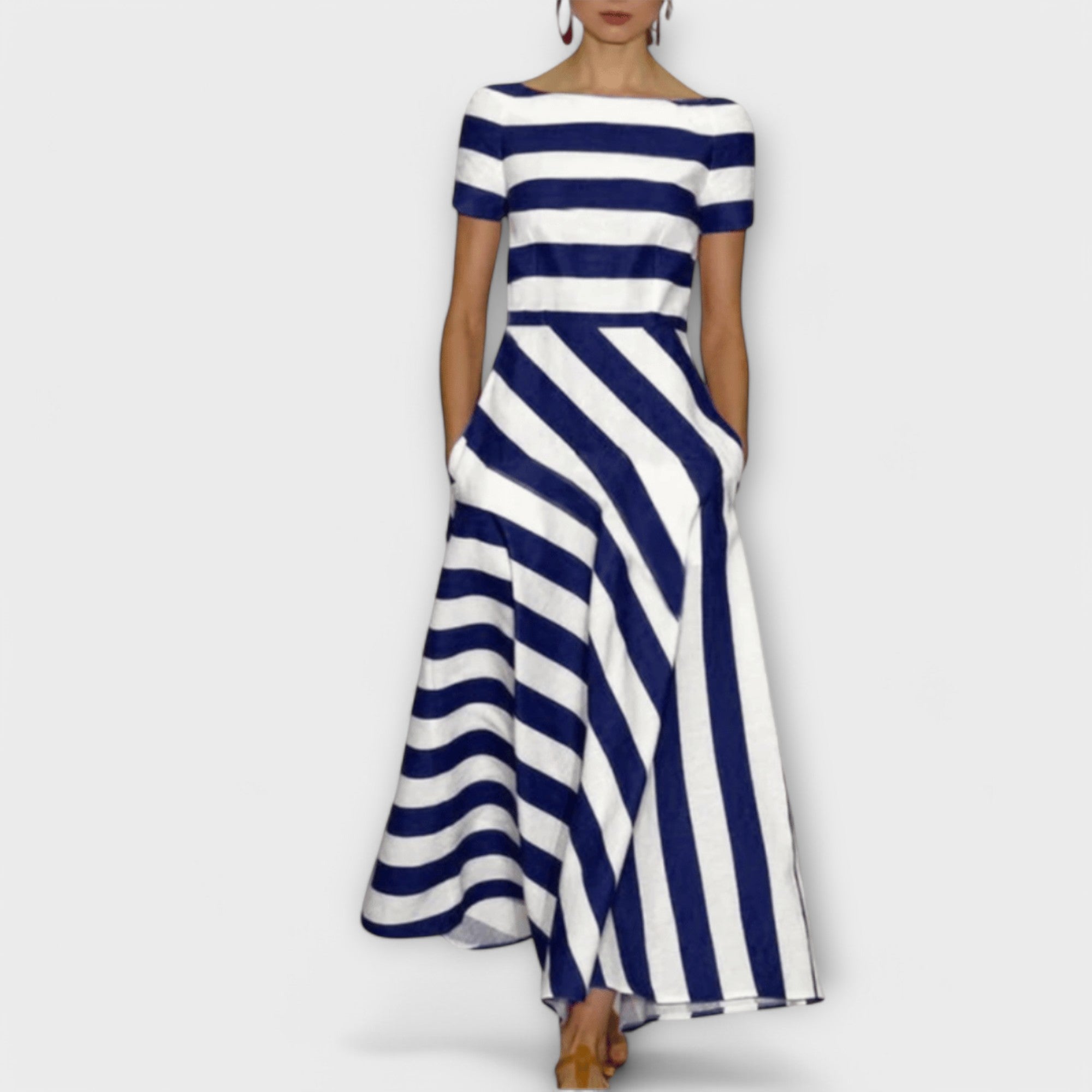 Janell - striped maxi dress