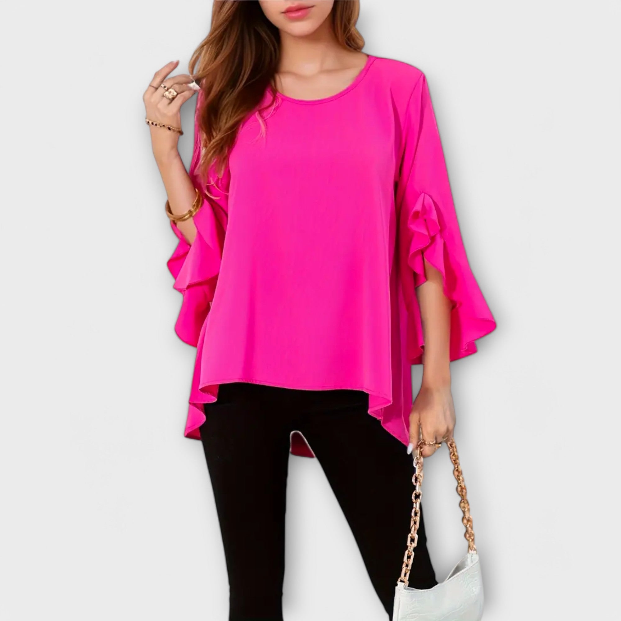 Aria - The Perfect Spring Blouse with Round Neckline