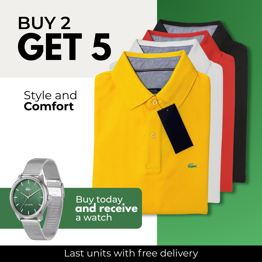 LCT POLO SHIRT BUNDLE [BUY 2, GET 5] + FREE WATCH