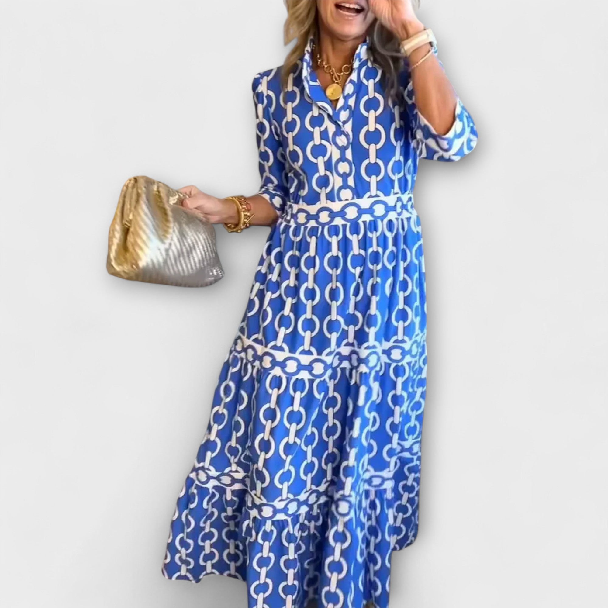 Juliette - Chain Pattern Midi Dress