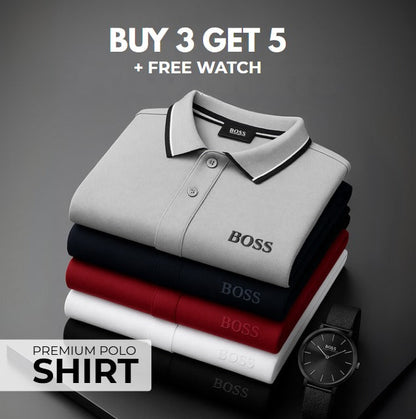 [BUY 3, GET 5] Kit 5 Polo Boss Essential