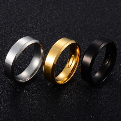 6MM Stainless Steel Couple Rings