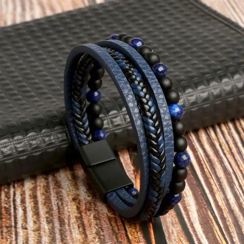 Stylish Men's Multi-Layer Leather Bracelet
