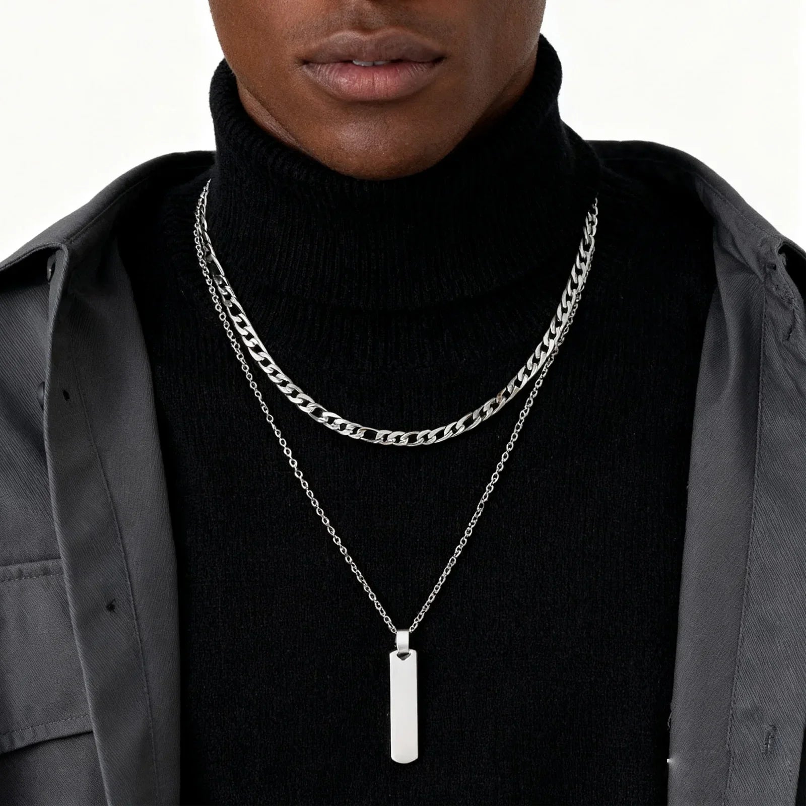 Dual Layered Men's Cuban Necklaces
